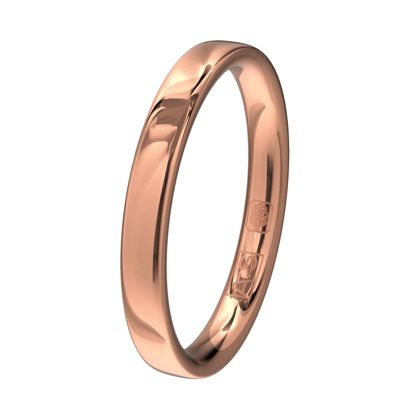 Een glimmende, klassieke rosegouden herenring! Mooi bijpassend bij haar Memoire- of Solitaire ring.