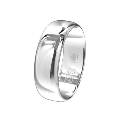 Deze gladde ring is sierlijk en licht in gewicht. De bolle buitenkant en ronde binnenkant geeft deze ring een tijdloze uitstraling.