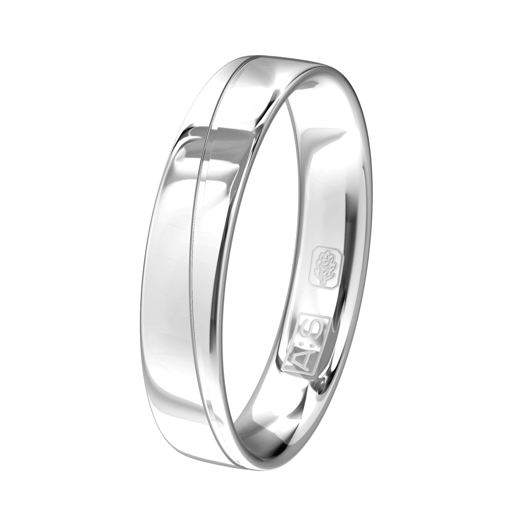 Deze glanzende witgouden ring is door onze goudsmeden voorzien van een elegante bewerkingslijn waarin drie prachtige briljanten zijn gezet.