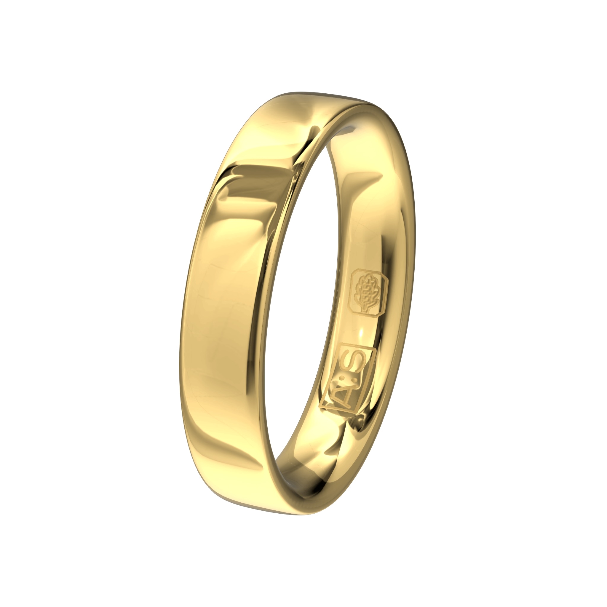 Dit is de tijdloze topper van Aller Spanninga! Een ring met een licht bolle bovenzijde en een bolle binnenzijde, dit zorgt voor maximaal draagcomfort!