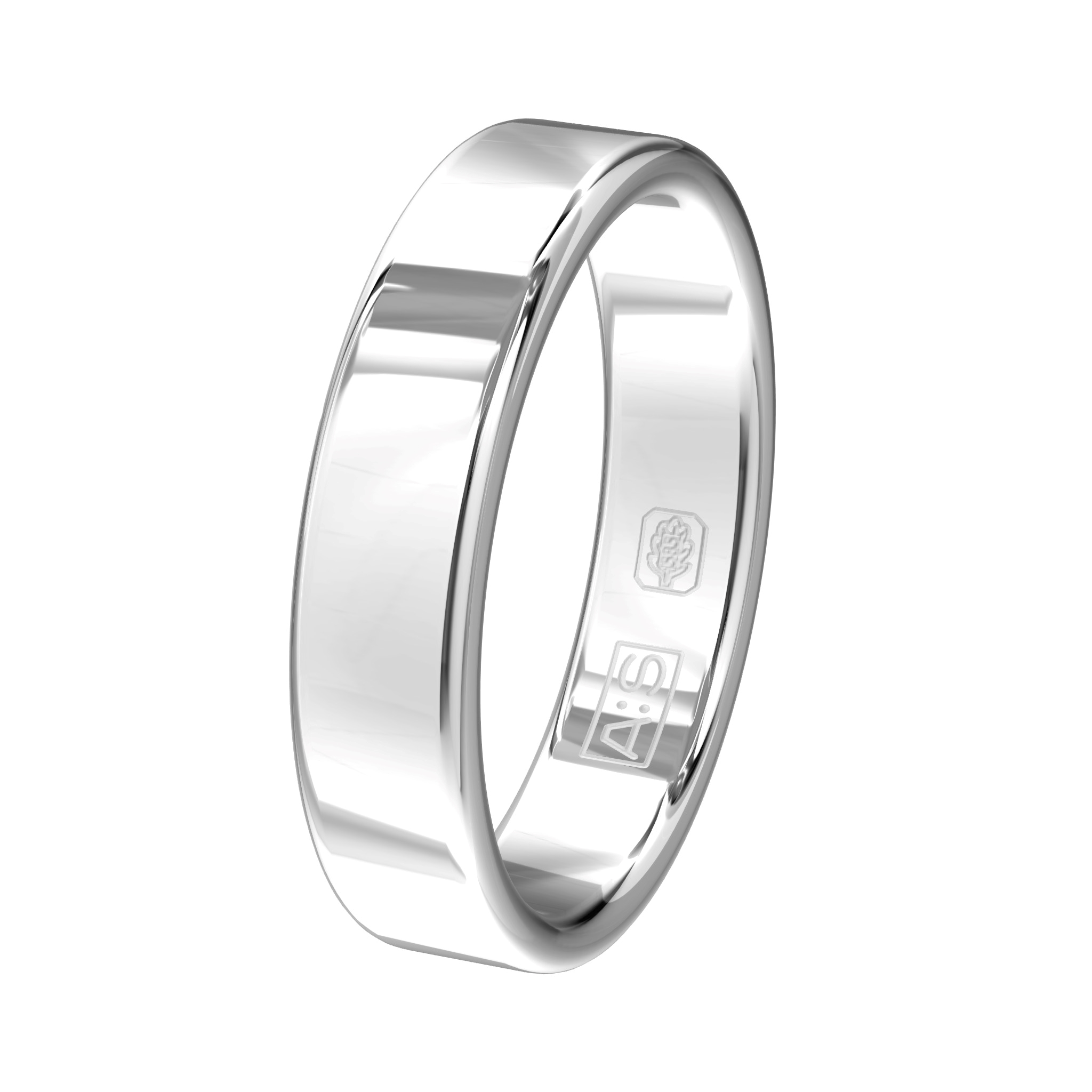 De ronde zijkanten geeft deze ring een unieke look. Deze look wordt nog eens versterkt omdat onze goudsmeden dit model zowel van een vlakke buiten- als binnenkant hebben voorzien. Zo krijg je een waar juweeltje!