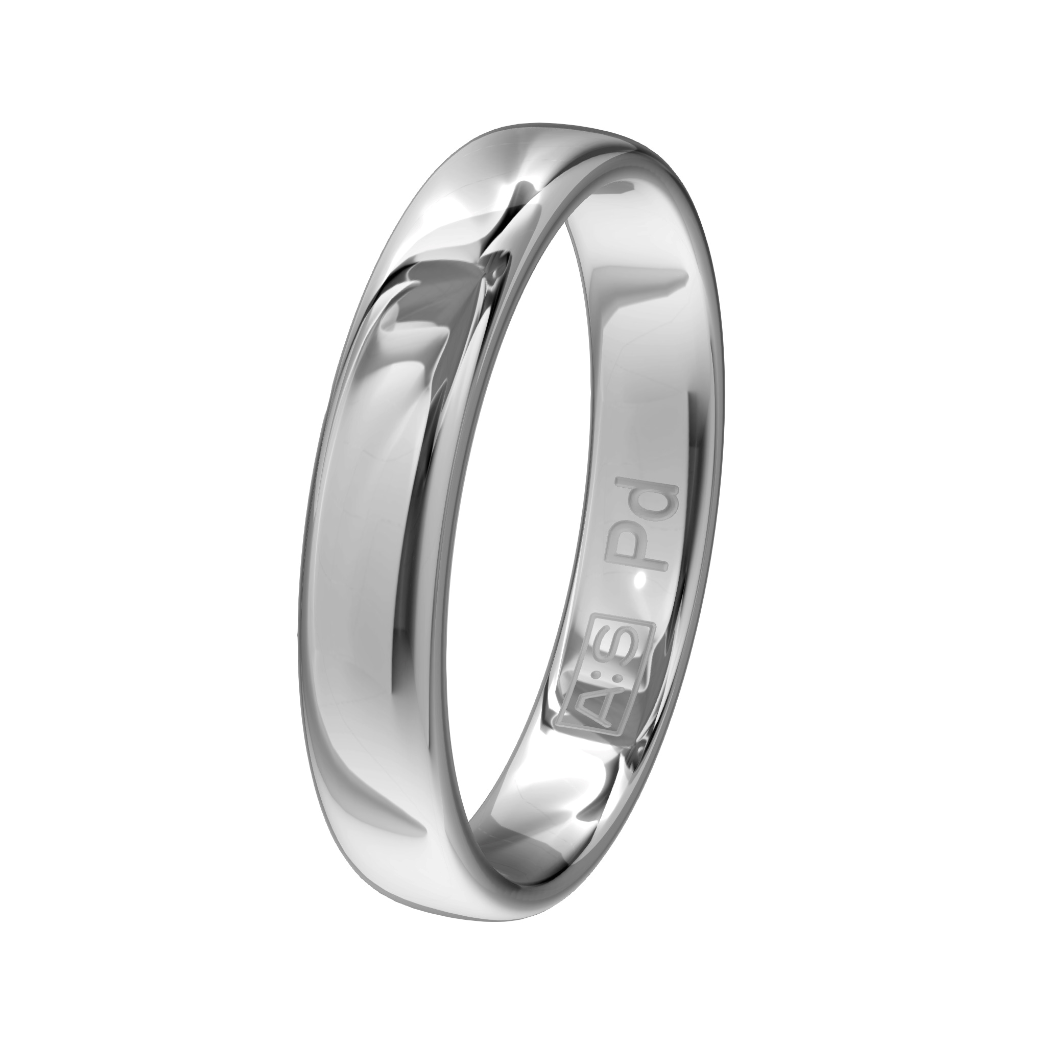 Een elegante ring met een bolle buitenkant, ronde zijkanten en een licht bolle binnenkant. Een klassieke ring van zeer hoge kwaliteit en duurzaamheid!