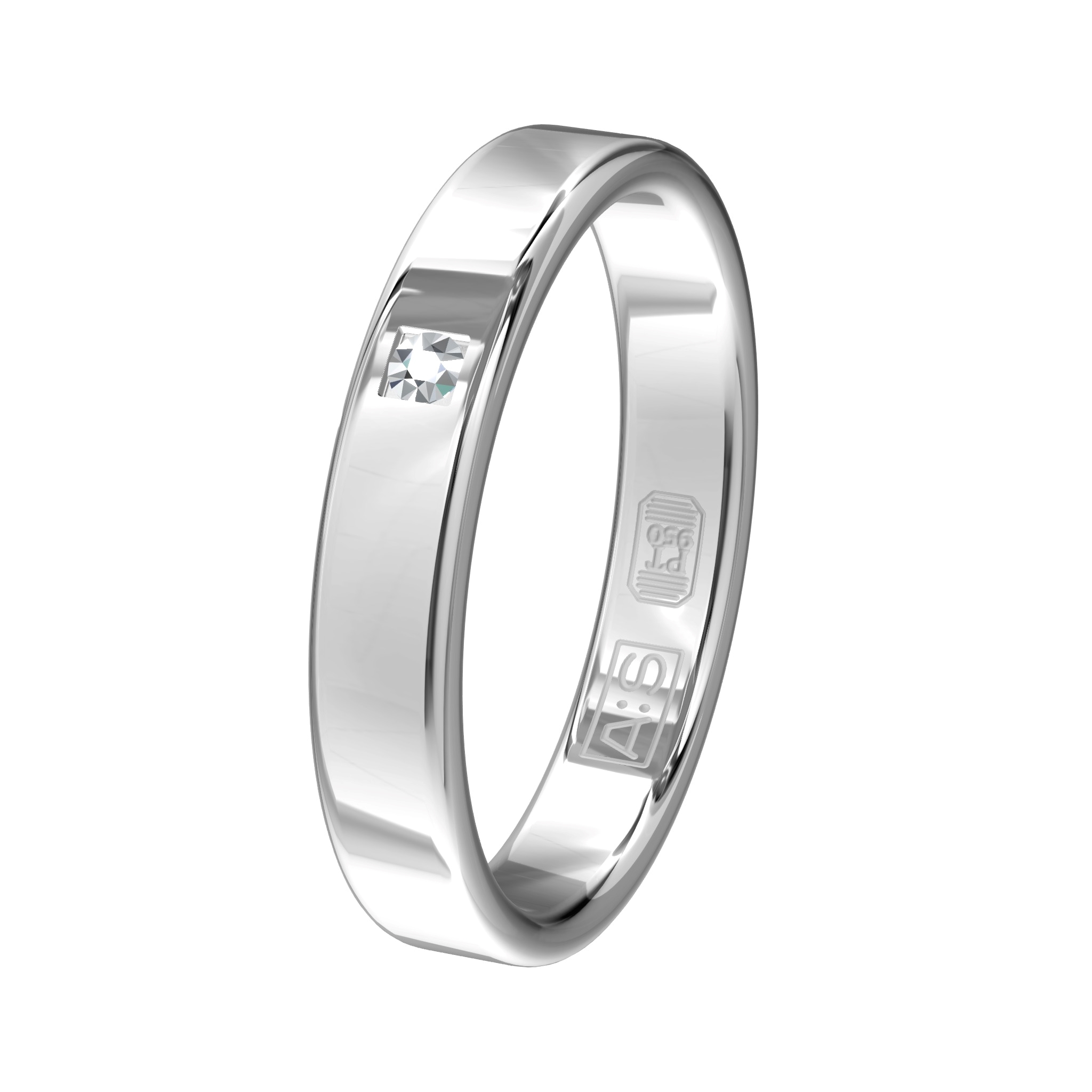 De ronde zijkanten geven deze ring een unieke look. Deze look wordt versterkt door de vlakke buiten- en binnenkant. Zo krijg je een waar juweeltje