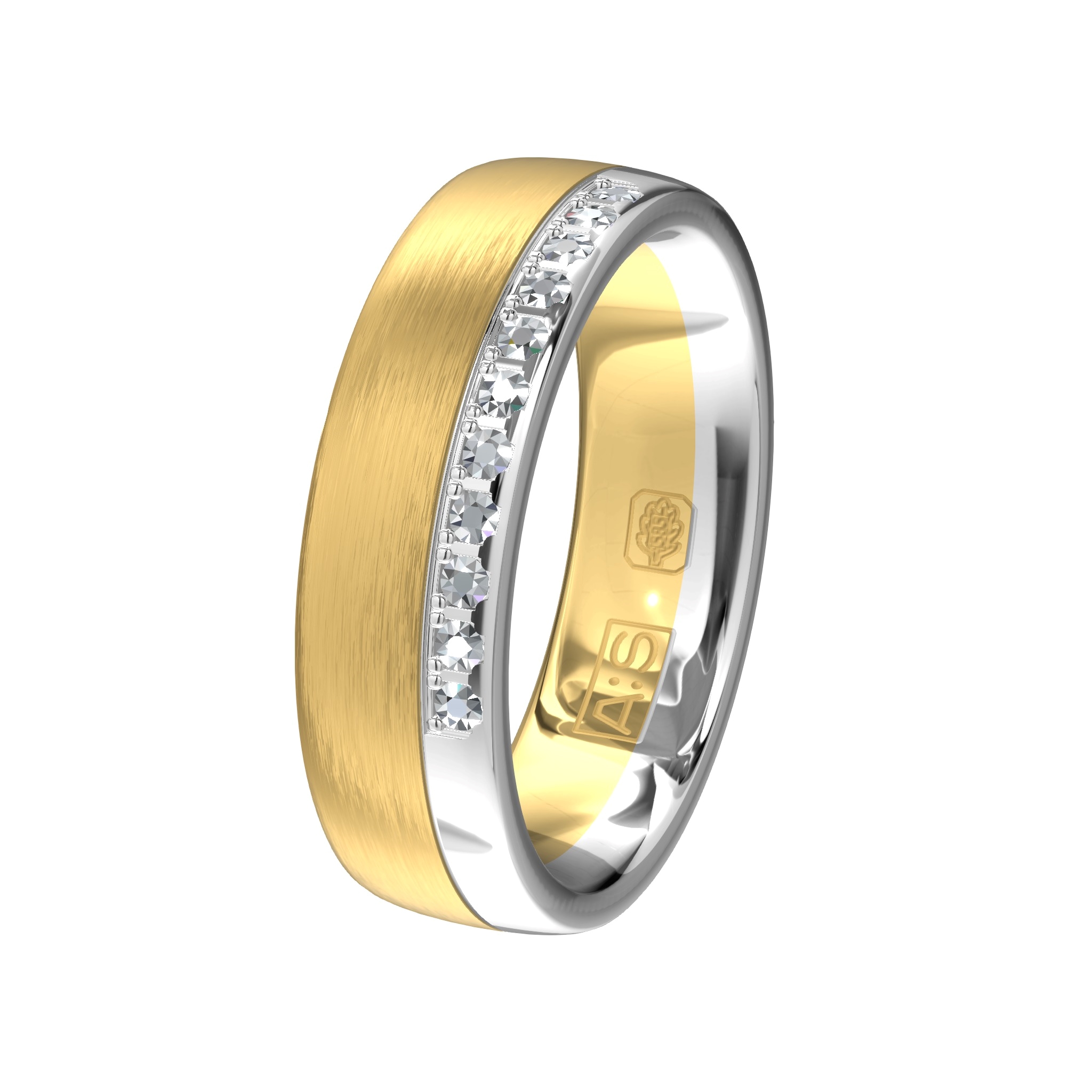 Tijdloze bicolor ringen! Voor de bruid aangevuld met elf prachtige briljanten.