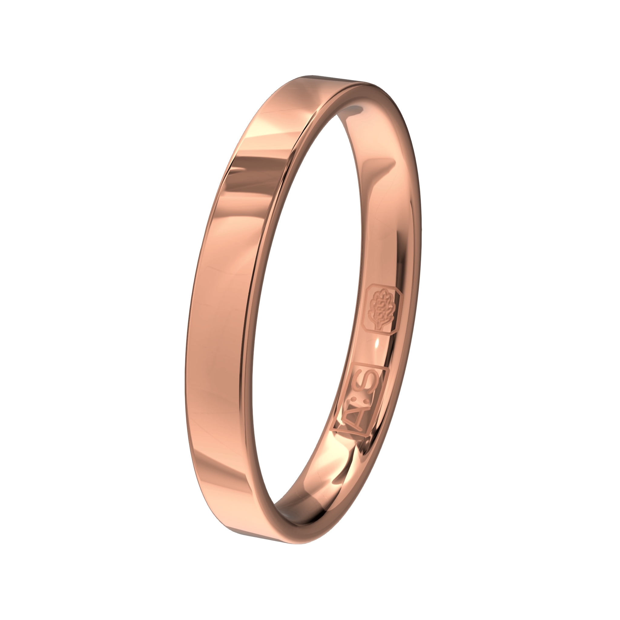 Deze prachtige ring heeft door de vlakke buitenkant een moderne uitstraling. Omdat de subtiel aflopende zijkanten geleidelijk overgaan naar een ronde binnenkant zorgt dit voor een heerlijk draagcomfort!