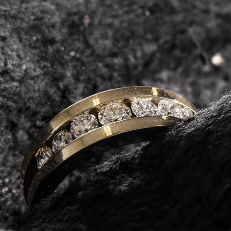 Geelgouden Ring Met Briljanten