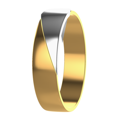 Zoek je iets speciaals en unieks? Deze geelgouden ring met witte baan voldoet hieraan!