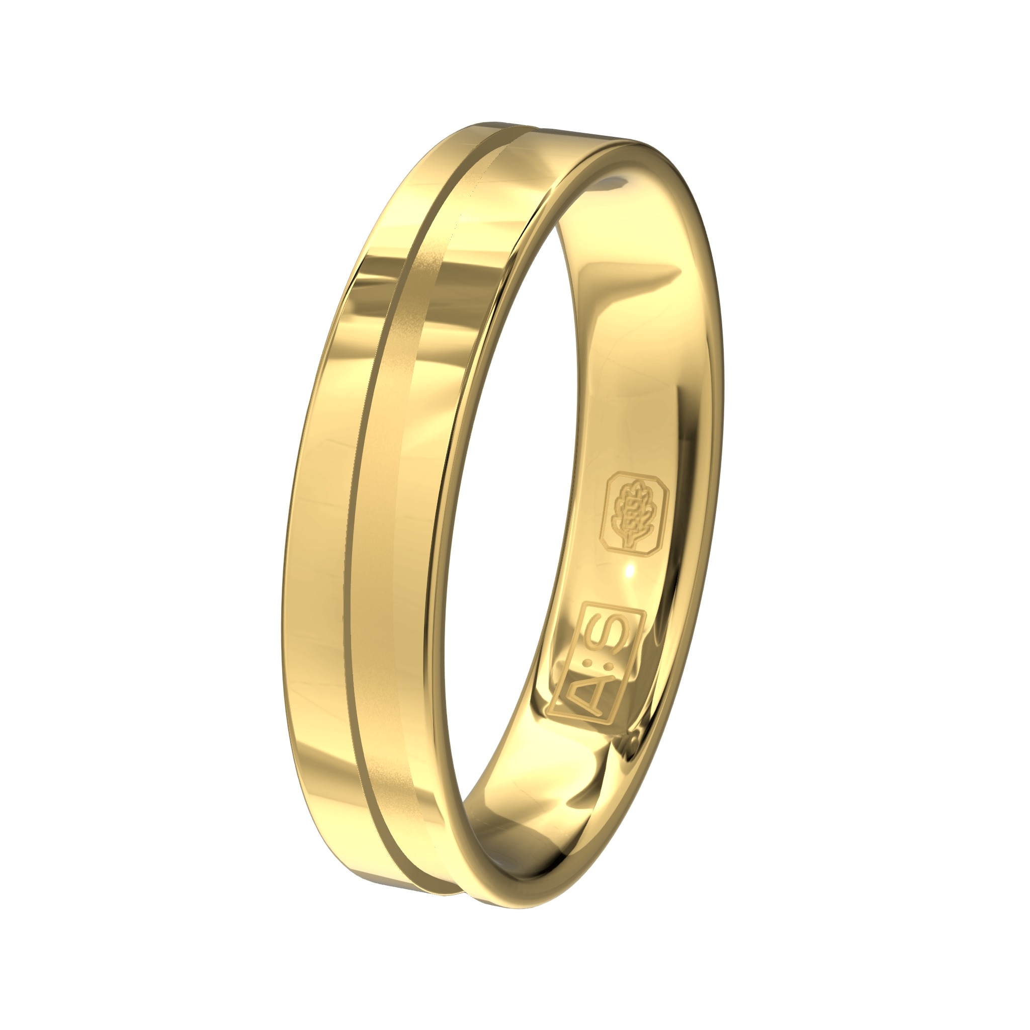 Klassieke schoonheid! Dat is deze prachtige geelgouden ring waar onze diamantzetters in de verlaagde baan heel elegant drie briljanten hebben geplaatst.