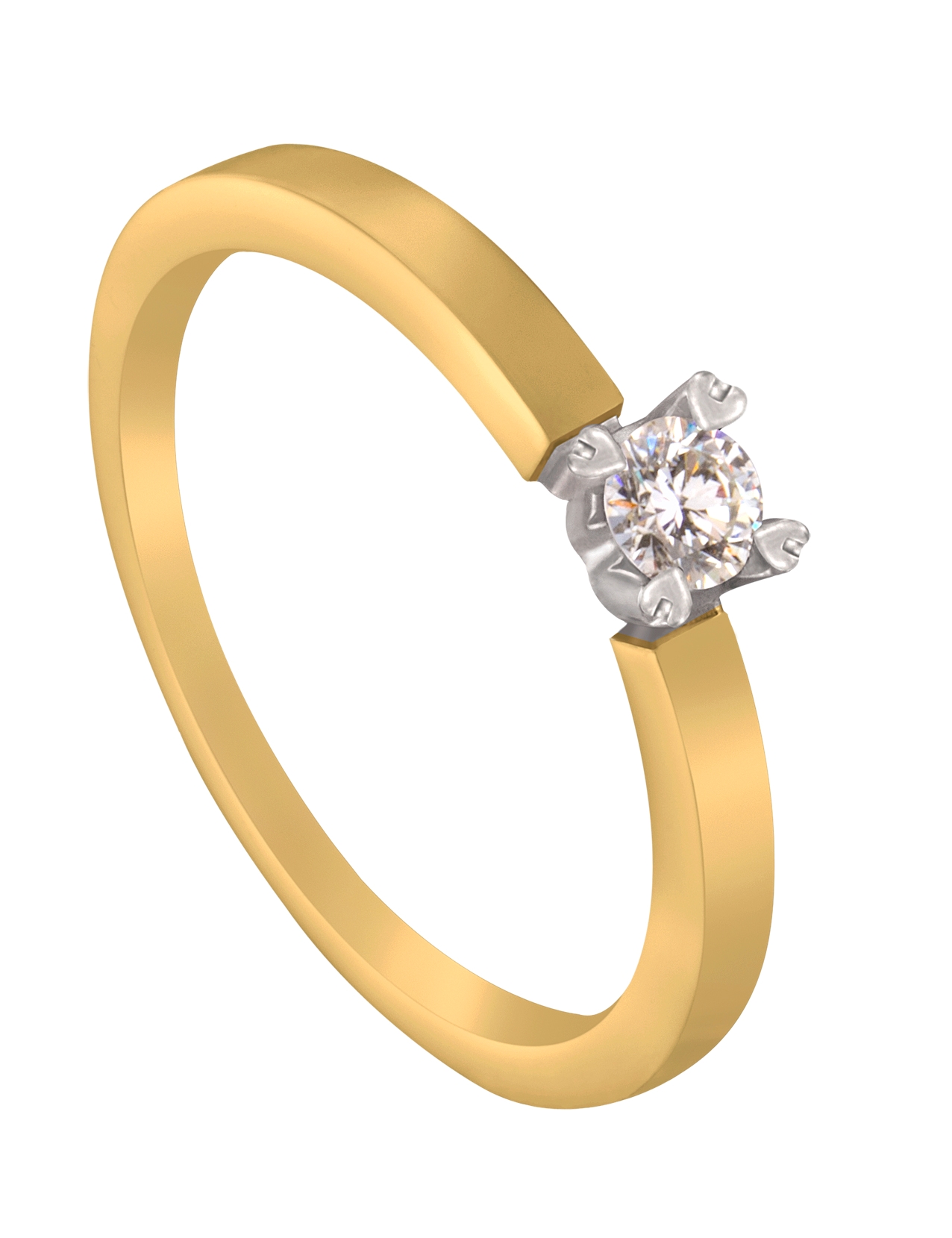 Als je heel goed kijkt zie je dat onze goudsmeden de vier pootjes rond de diamant in de vorm van een hartje hebben gemaakt! Deze uitvoering is door onze diamantzetters voorzien van een briljant van 0,07 ct.