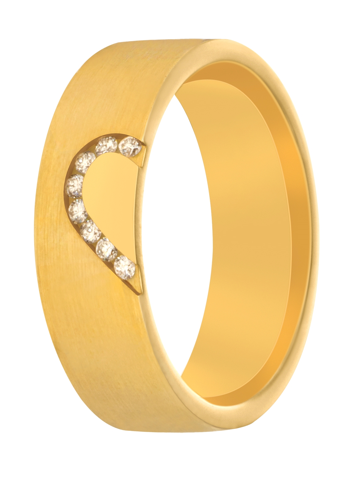 Een prachtige geelgouden ring met een bijzonder liefdesmotief. Dit motief is door onze diamantzetters voorzien van acht schitterende briljanten.