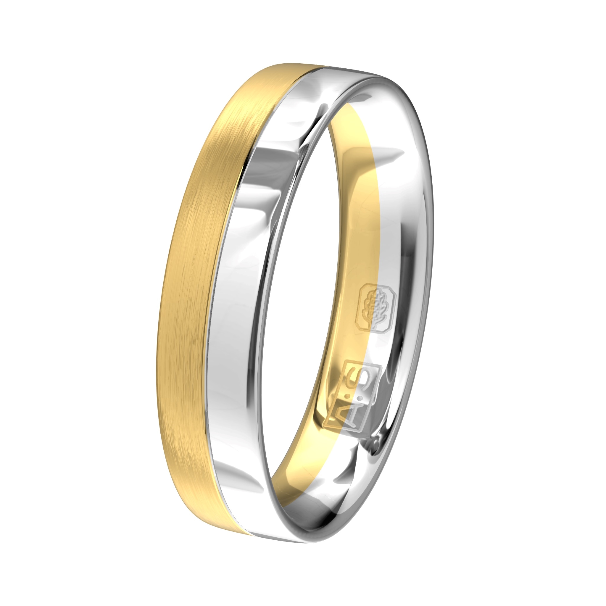 Met deze hippe kleurcombinatie van glanzend witgoud en gematteerd geelgoud mag je gezien worden!