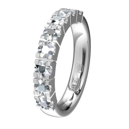 Glinsterende witgoudpalladium Memoirering 11155. Laat jij jouw unieke Memoirering meegroeien met al die mooie momenten in je leven?