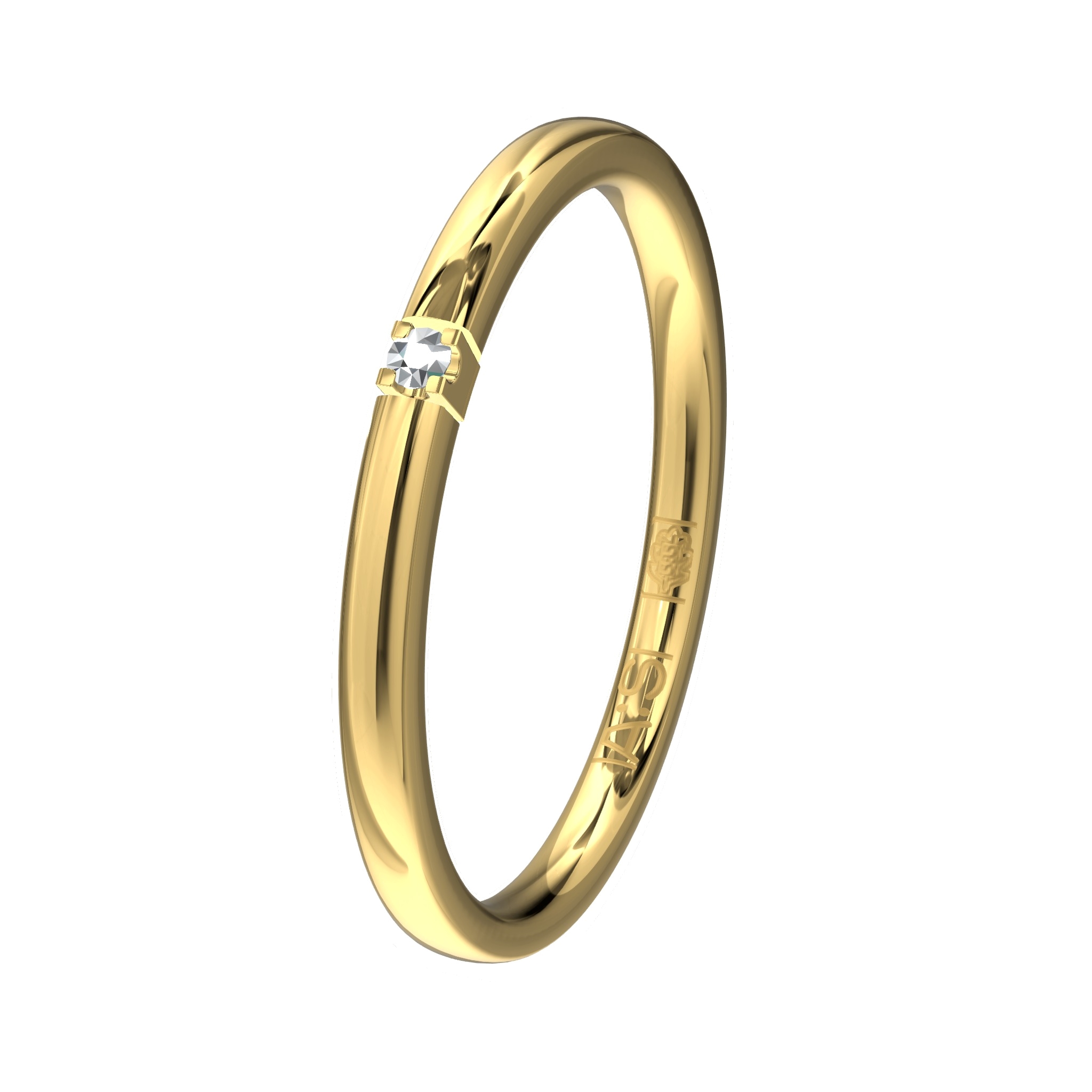 Glinsterende geheel geelgouden Memoirering 11155. Laat jij jouw unieke Memoirering meegroeien met al die mooie momenten in je leven?