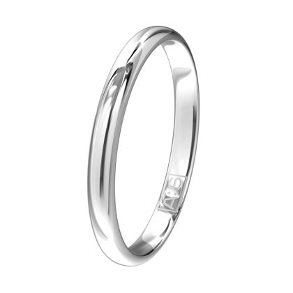 Een ring met een bolle buitenkant, ronde zijkanten en een binnenkant die licht bol is uitgevoerd. Hierdoor heb je een verhoogd draagcomfort.