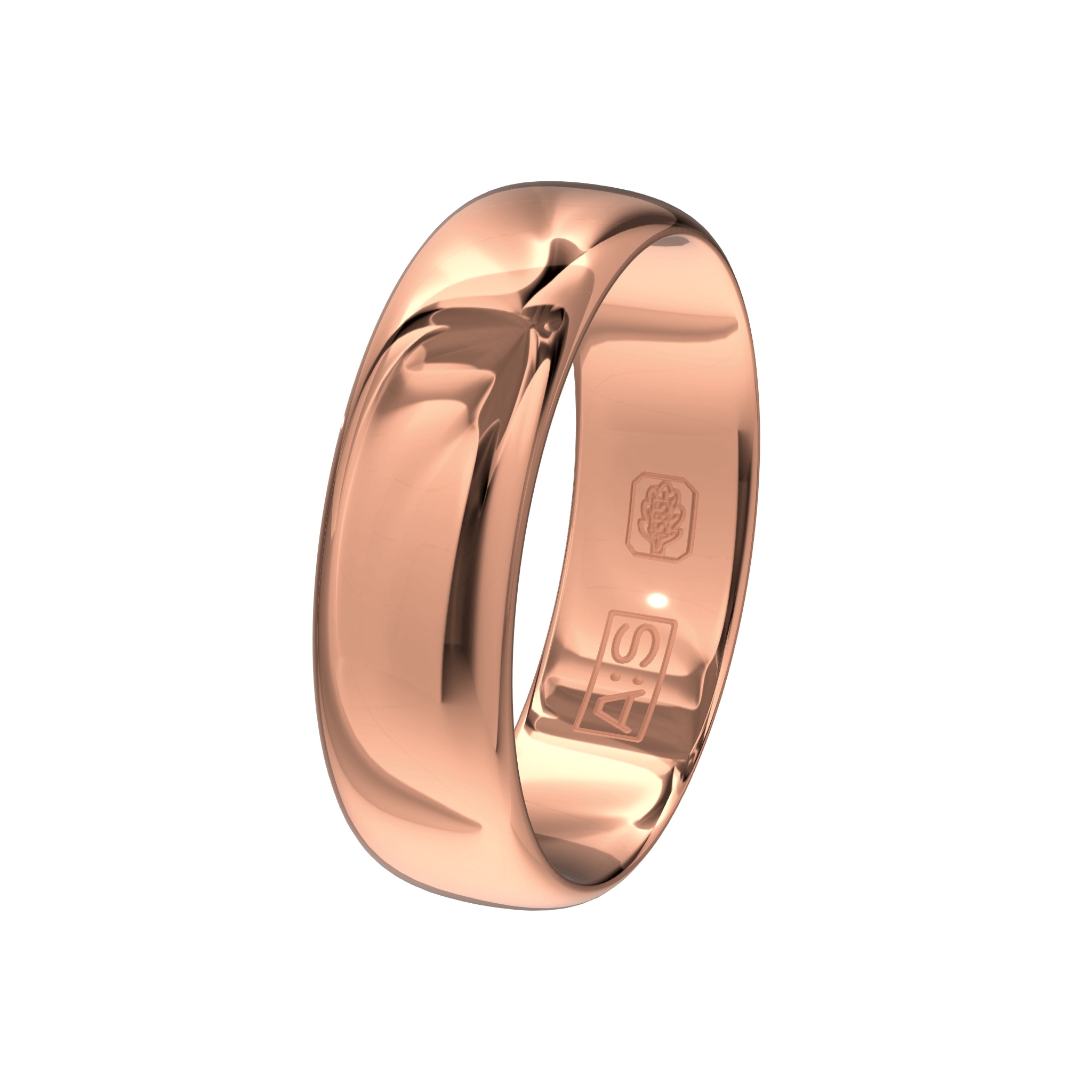 Deze gladde ring is sierlijk en licht in gewicht. De bolle buitenkant en ronde binnenkant geeft deze ring een tijdloze uitstraling.