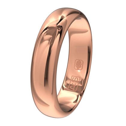Een elegante ring met een bolle buitenkant, ronde zijkanten en een licht bolle binnenkant. Een klassieke ring van zeer hoge kwaliteit en duurzaamheid!