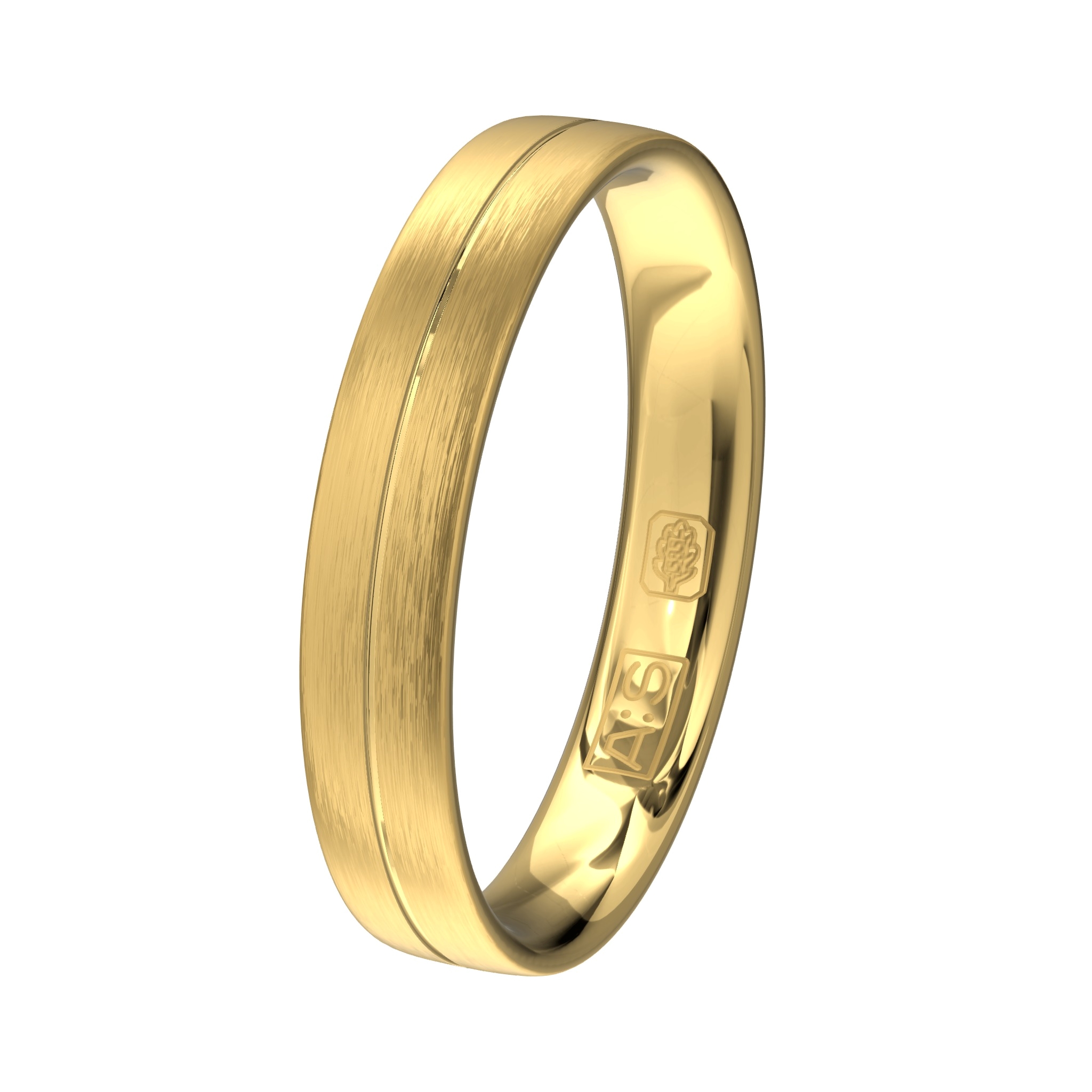 Wie wordt er niet gelukkig van deze matte geelgouden ring? Bovendien zorgt de ronde binnenkant voor een heerlijk draagcomfort!