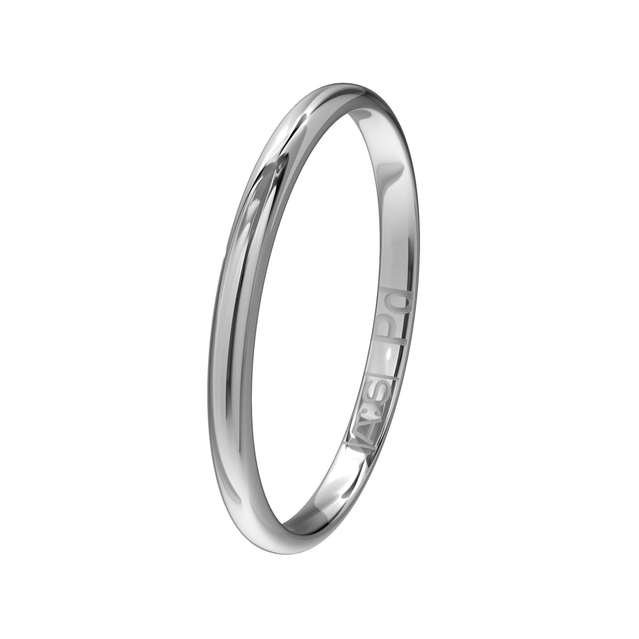 Deze gladde ring is sierlijk en licht in gewicht. De bolle buitenkant en ronde binnenkant geeft deze ring een tijdloze uitstraling.