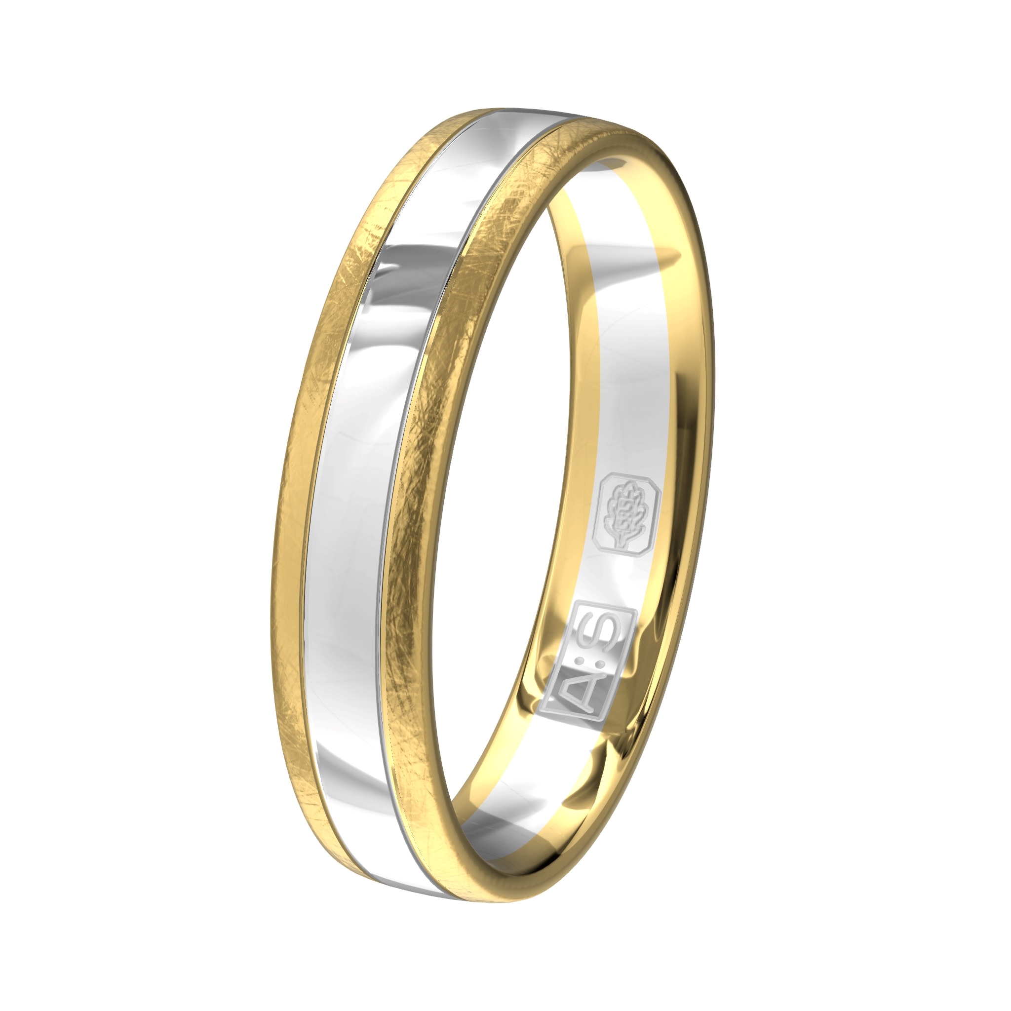 Wat een mooie ring! Je draagt echt iets uniek met deze tweekleurige ring waarbij de geelgouden randen een prachtige iced look hebben!