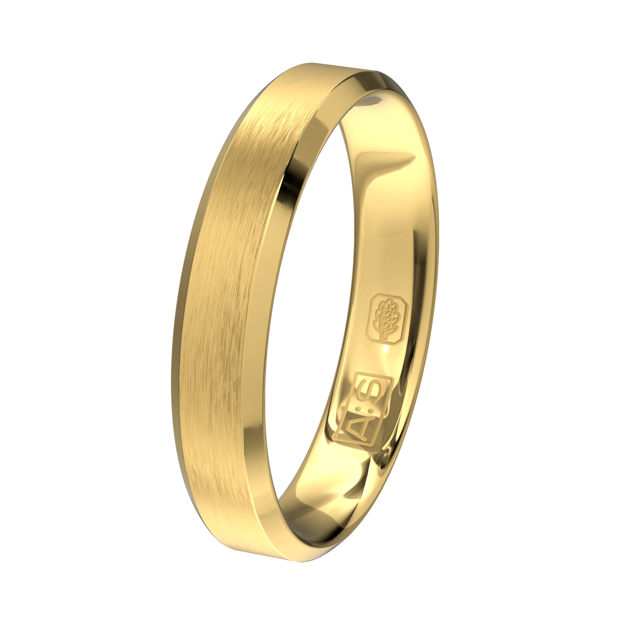 Deze ring wil je gewoon aanraken! De gepolijste schuine zijkanten geven deze ring een heel unieke uitstraling.