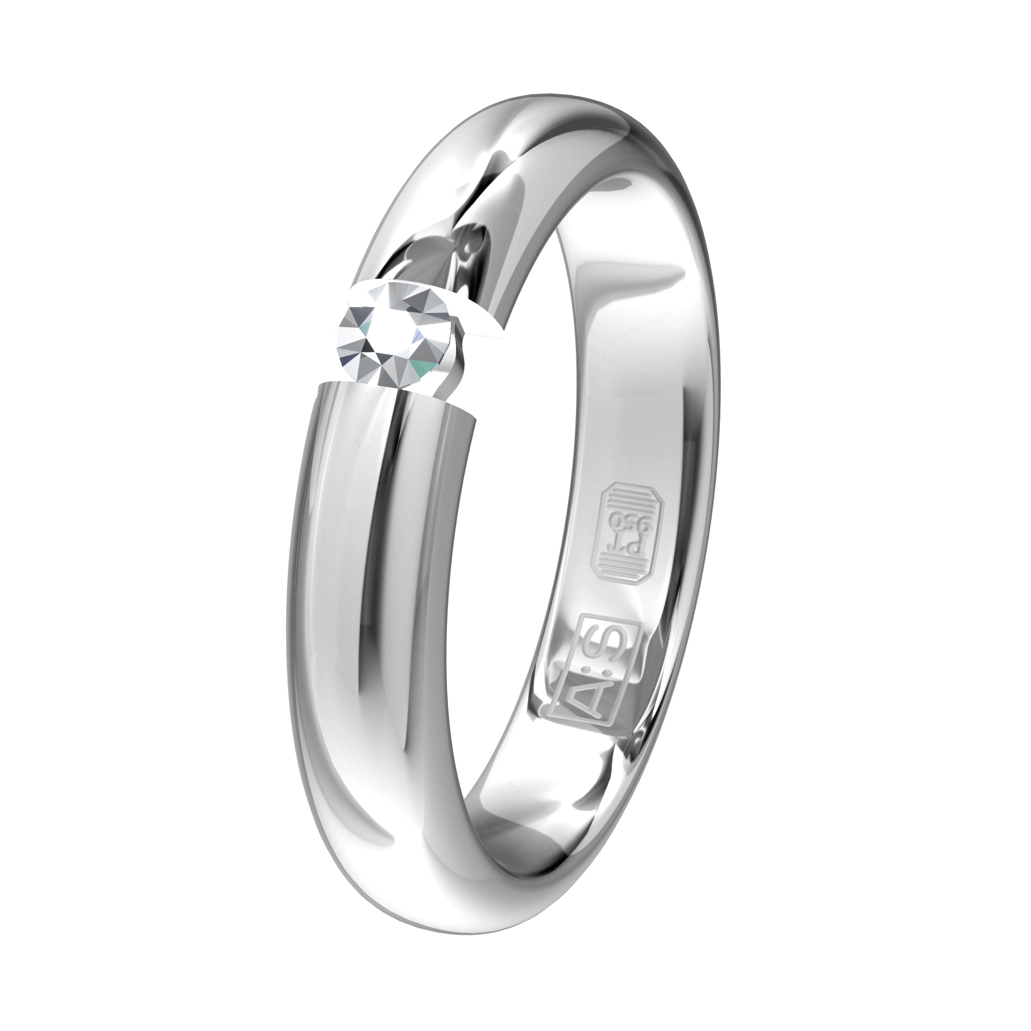 Deze chique ring heeft een bolle buitenkant en een licht bolle binnenkant, waardoor je nauwelijks merkt dat je een ring draagt. Als je voor een hoog draagcomfort gaat, is dit jouw model!