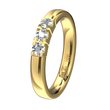 Glinsterende geheel geelgouden Memoirering 11155. Laat jij jouw unieke Memoirering meegroeien met al die mooie momenten in je leven?