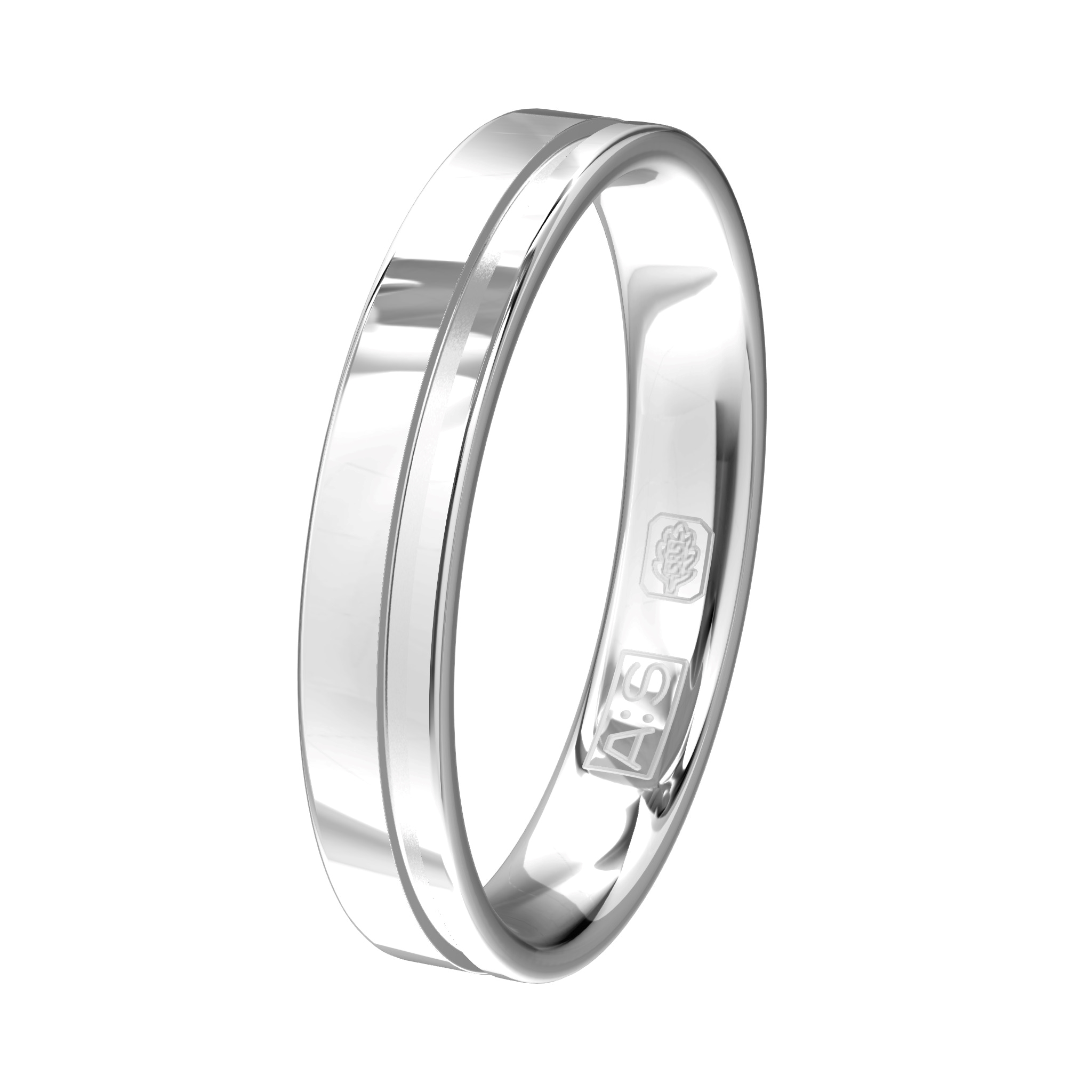 Yess, je gaat trouwen. Deze stijlvolle witgouden trouwring helemaal bij jullie dag!