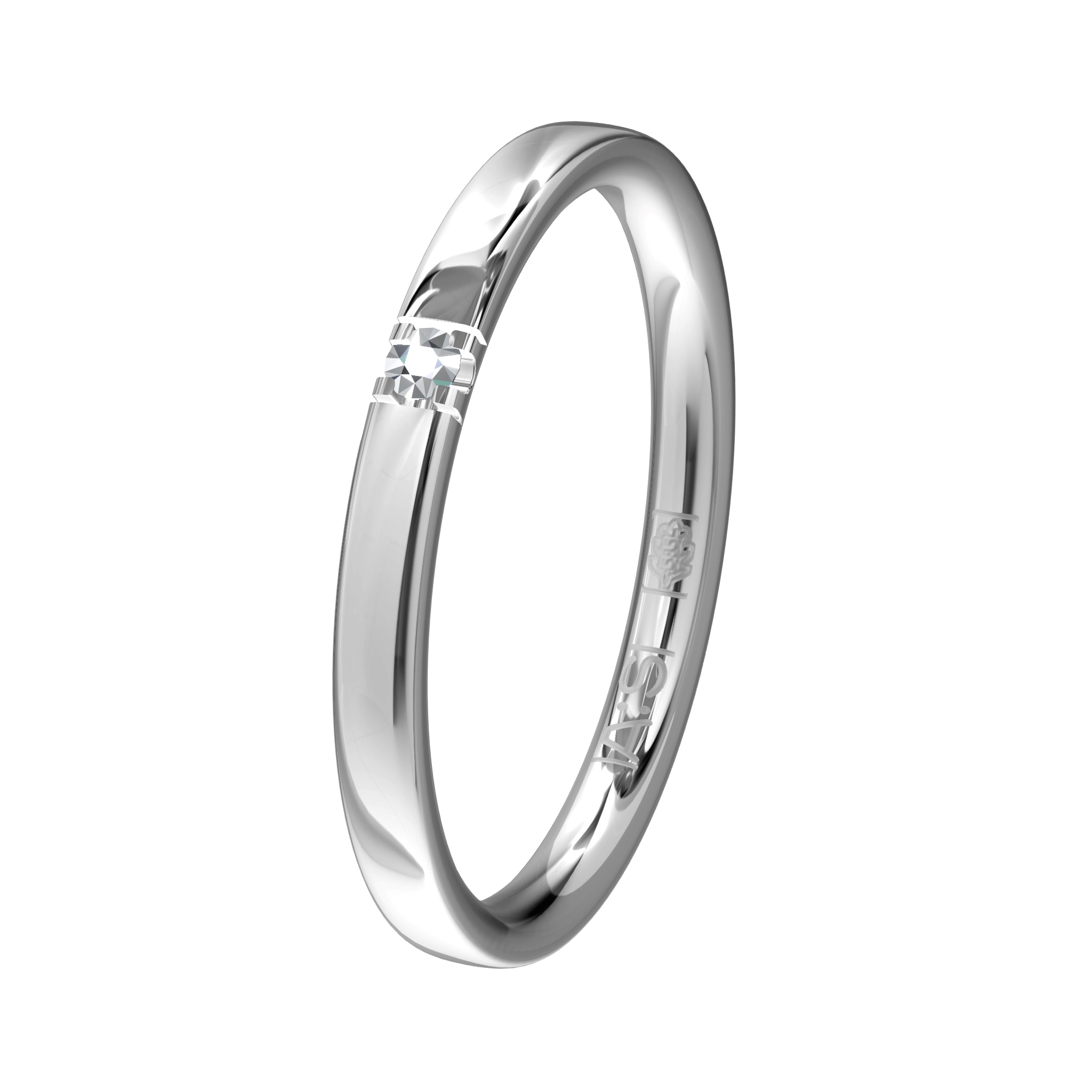 Glinsterende geheel witte Memoirering 11144. Laat jij jouw unieke Memoirering meegroeien met al die mooie momenten in je leven?