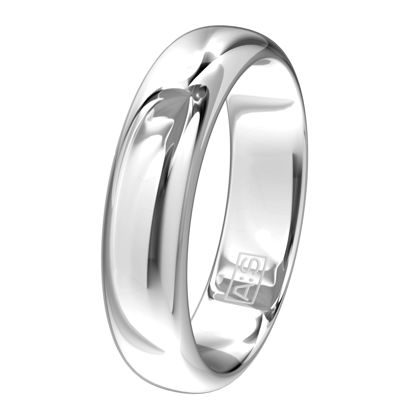 Een elegante ring met een bolle buitenkant, ronde zijkanten en een licht bolle binnenkant. Een klassieke ring van zeer hoge kwaliteit en duurzaamheid!
