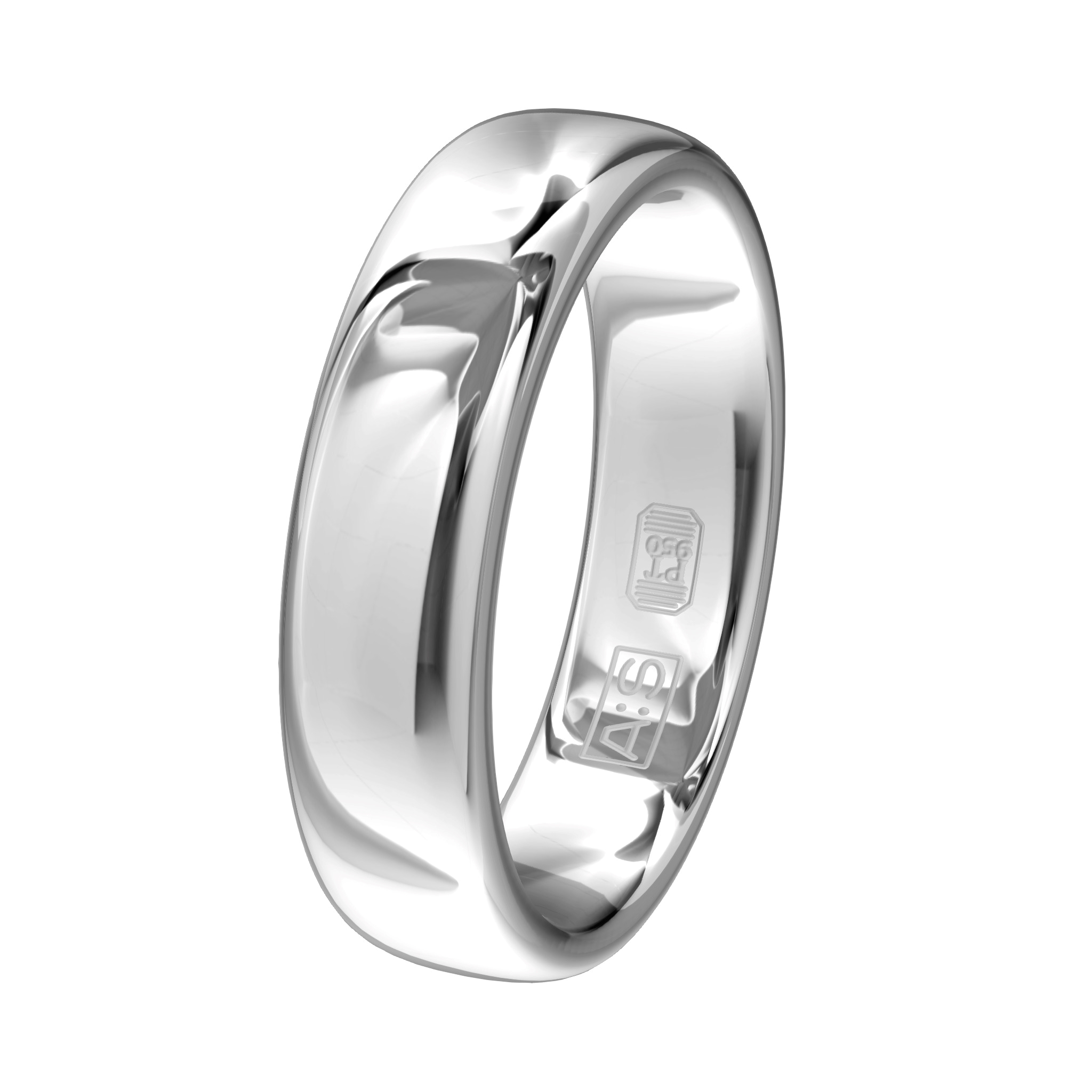 Een ring met een bolle buitenkant, ronde zijkanten en een binnenkant die licht bol is uitgevoerd. Hierdoor heb je een hoog draagcomfort.