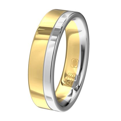 Met deze prachtige bicolor ring mag je gezien worden! De ronde binnenkant zorgt voor een heerlijk draagcomfort.