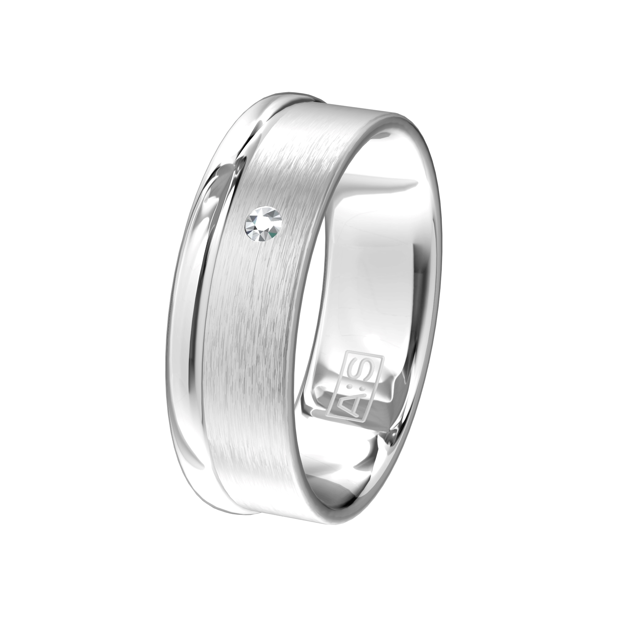 Zowel voor hem als voor haar een stijlvolle ring. In deze ring is door onze diamantzetters een briljant geplaatst.