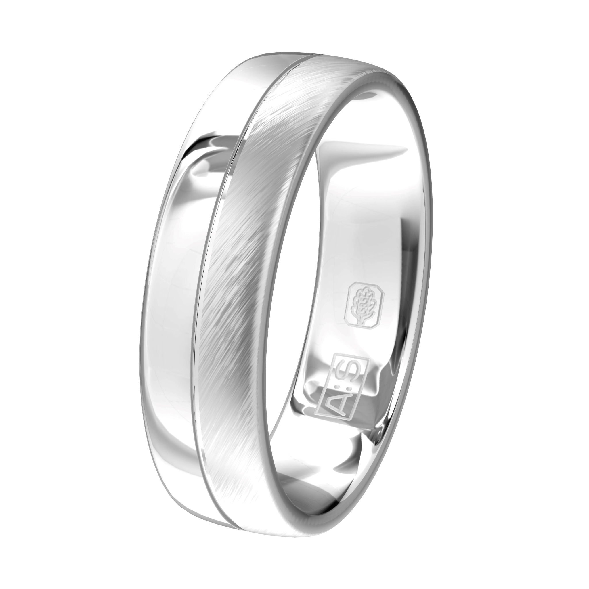 Twee verschillende oppervlaktebewerkingen geven deze ring een prachtige uitstraling!