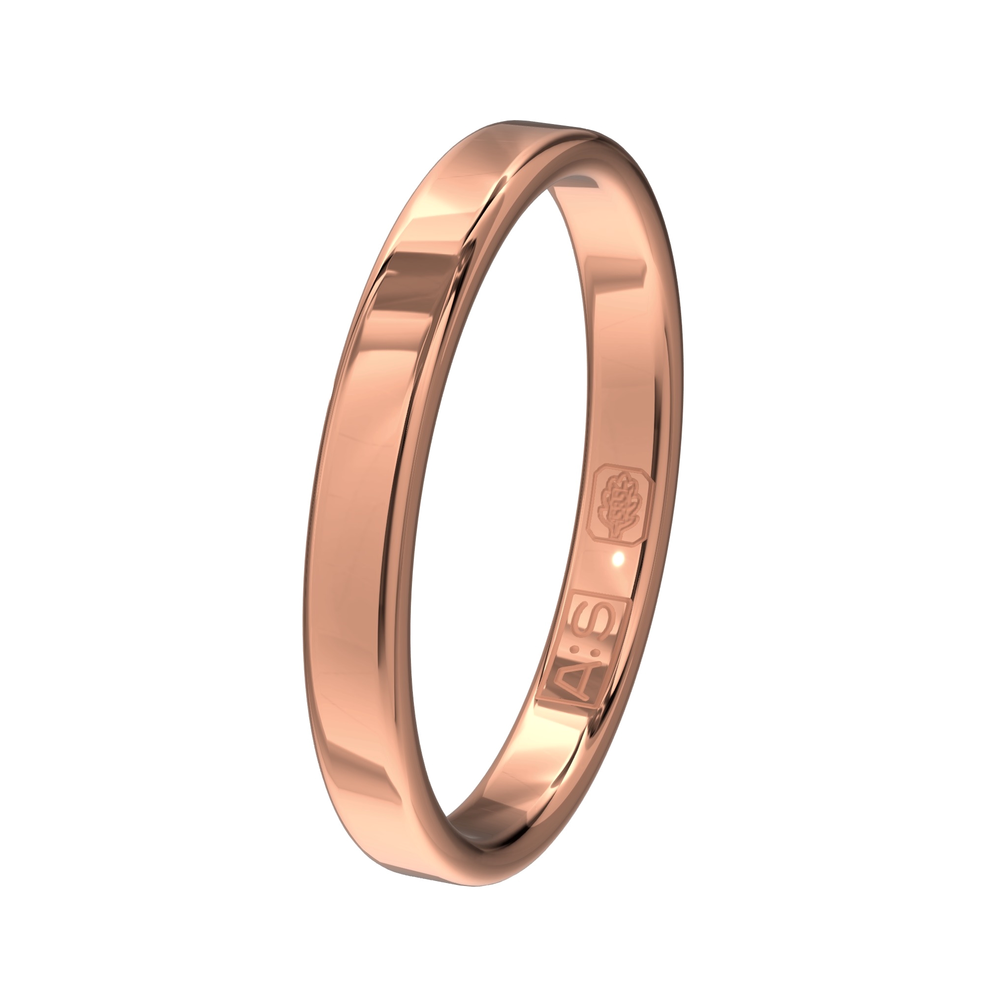 De ronde zijkanten geeft deze ring een unieke look. Deze look wordt nog eens versterkt omdat onze goudsmeden dit model zowel van een vlakke buiten- als binnenkant hebben voorzien. Zo krijg je een waar juweeltje!