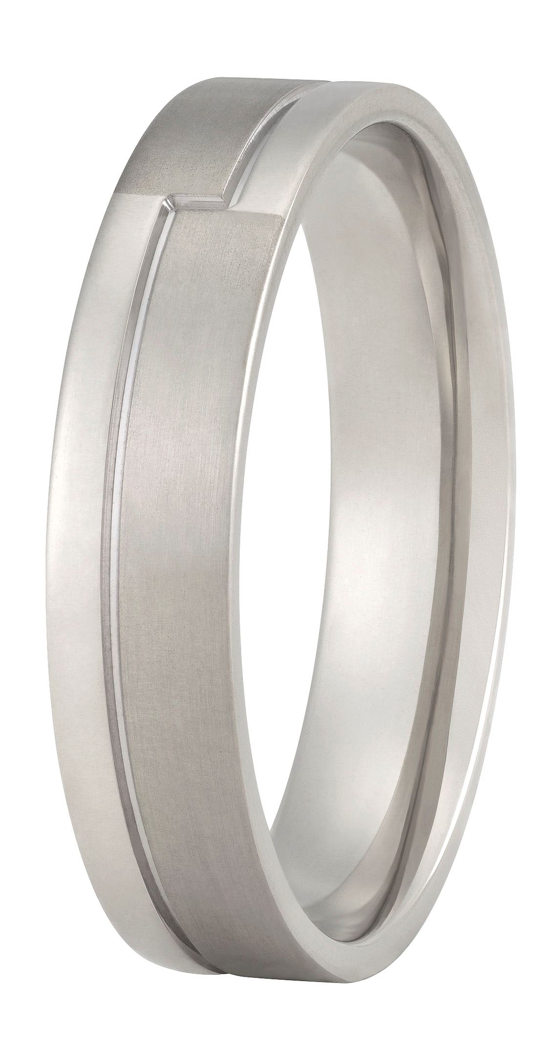 Deze strakke ring is voorzien van een recht lijnenspel. De ronde binnenkant zorgt voor een heerlijk draagcomfort.