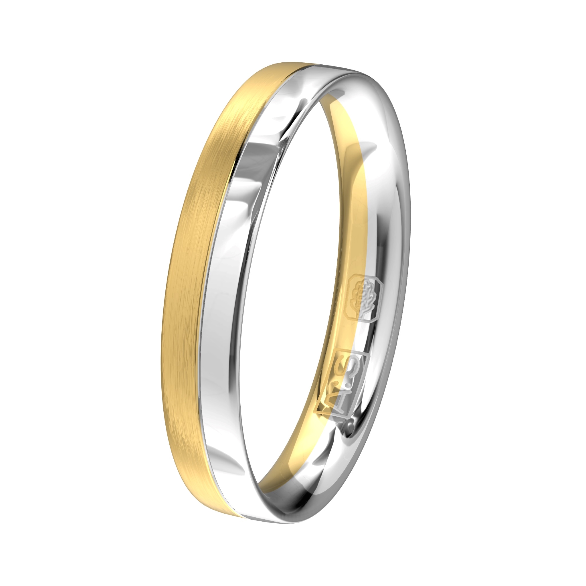 Wie wordt er niet gelukkig van zo'n mooie meerkleurige ring? De combinatie van glanzend witgoud, gematteerd geelgoud maakt dit alles tot een prachtige ring!