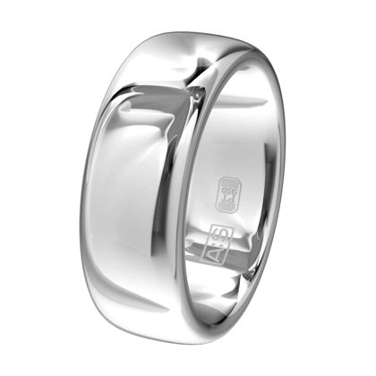 Een ring met een bolle buitenkant, ronde zijkanten en een binnenkant die licht bol is uitgevoerd. Hierdoor heb je een hoog draagcomfort.