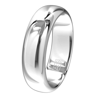 Een elegante ring met een bolle buitenkant, ronde zijkanten en een licht bolle binnenkant. Een klassieke ring van zeer hoge kwaliteit en duurzaamheid!