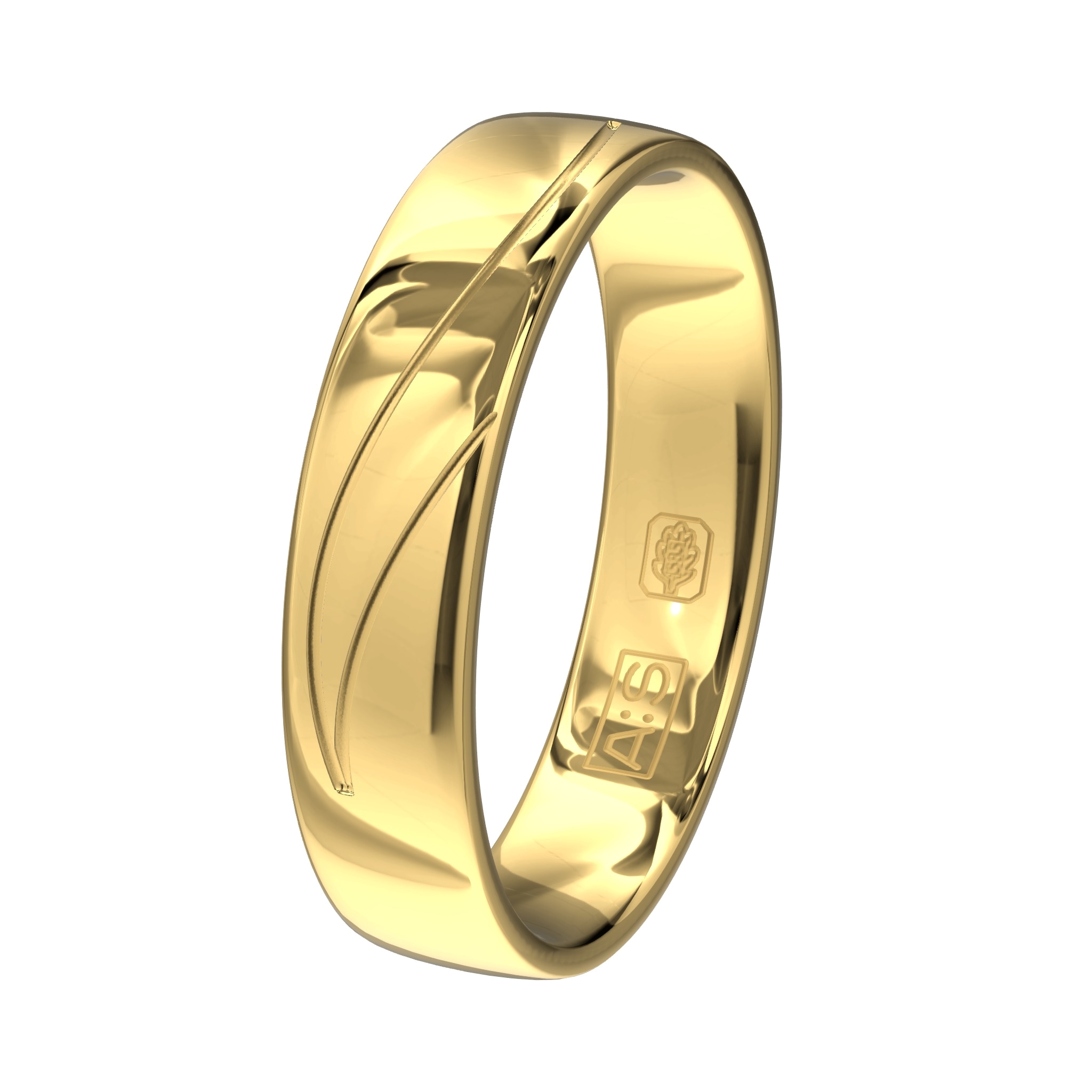 Deze ring is door onze goudsmeden voorzien van een prachtige bewerking. De ronde binnenkant zorgt voor een hoog draagcomfort.