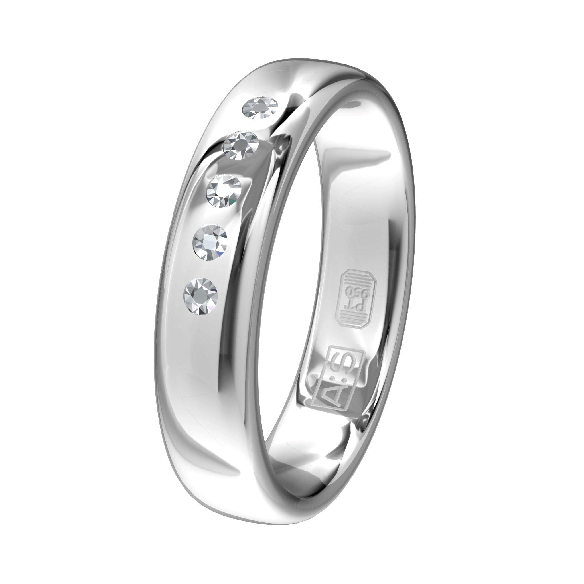 Een geelgouden ring met een bolle buitenkant, ronde zijkanten en een binnenkant die licht bol is uitgevoerd. Hierdoor heb je een hoog draagcomfort.