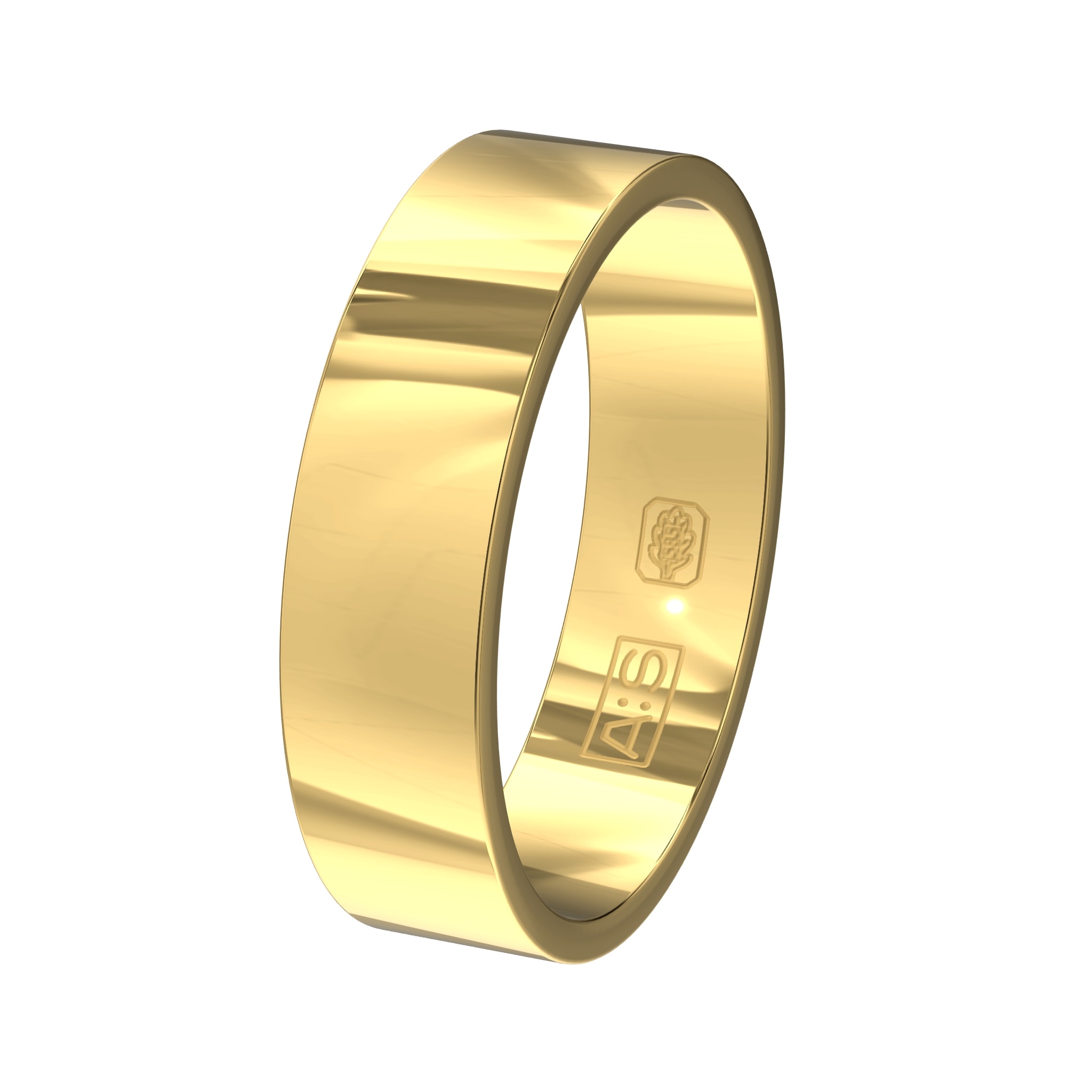 Ben je op zoek naar een recht model dan is dit jouw ring! De vlakke buitenkant gaat naadloos over naar de rechte zijkanten en vervolgens naar de vlakke binnenkant. Deze combinatie zorgt voor een heel moderne look!