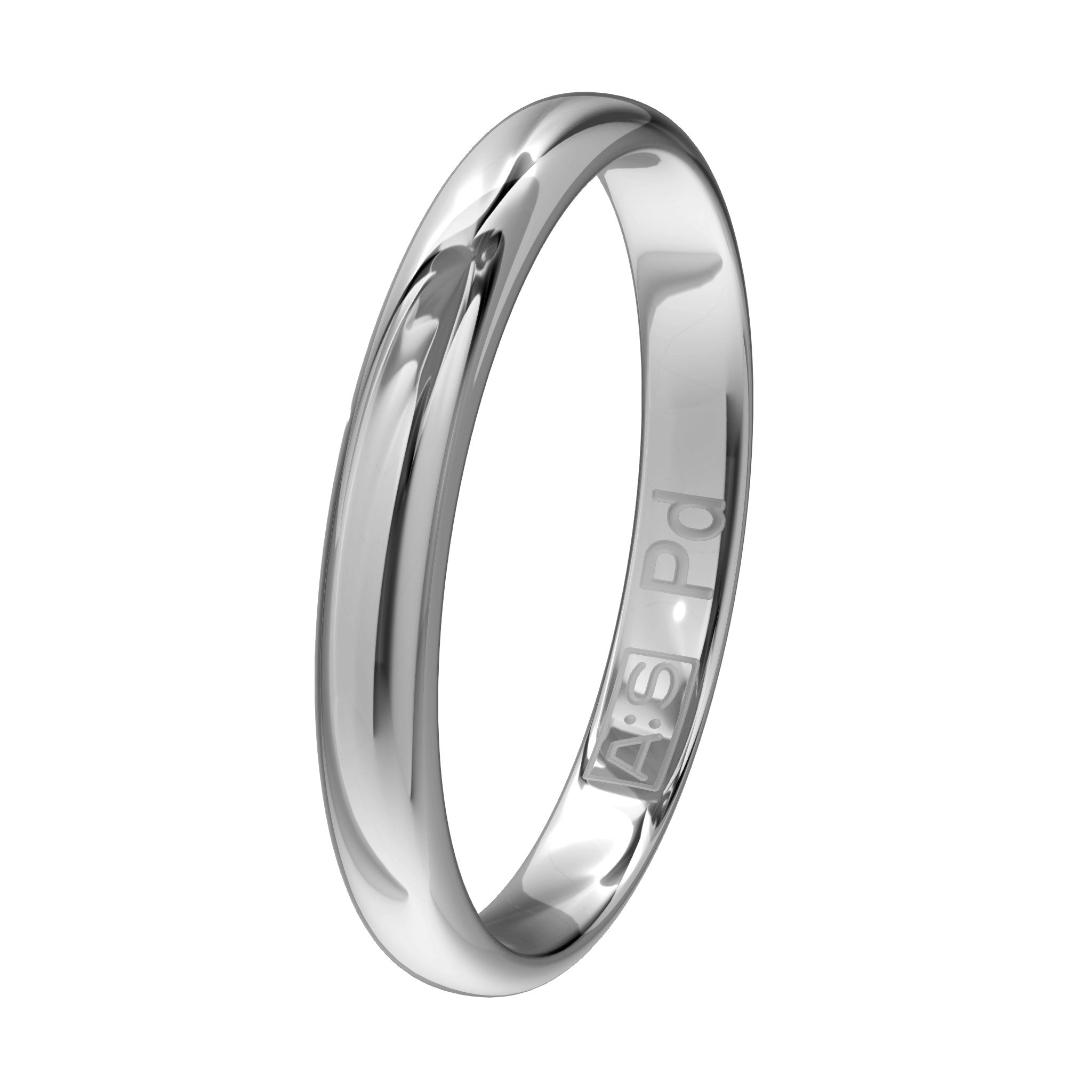 Een elegante ring met een bolle buitenkant, ronde zijkanten en een licht bolle binnenkant. Een klassieke ring van zeer hoge kwaliteit en duurzaamheid!