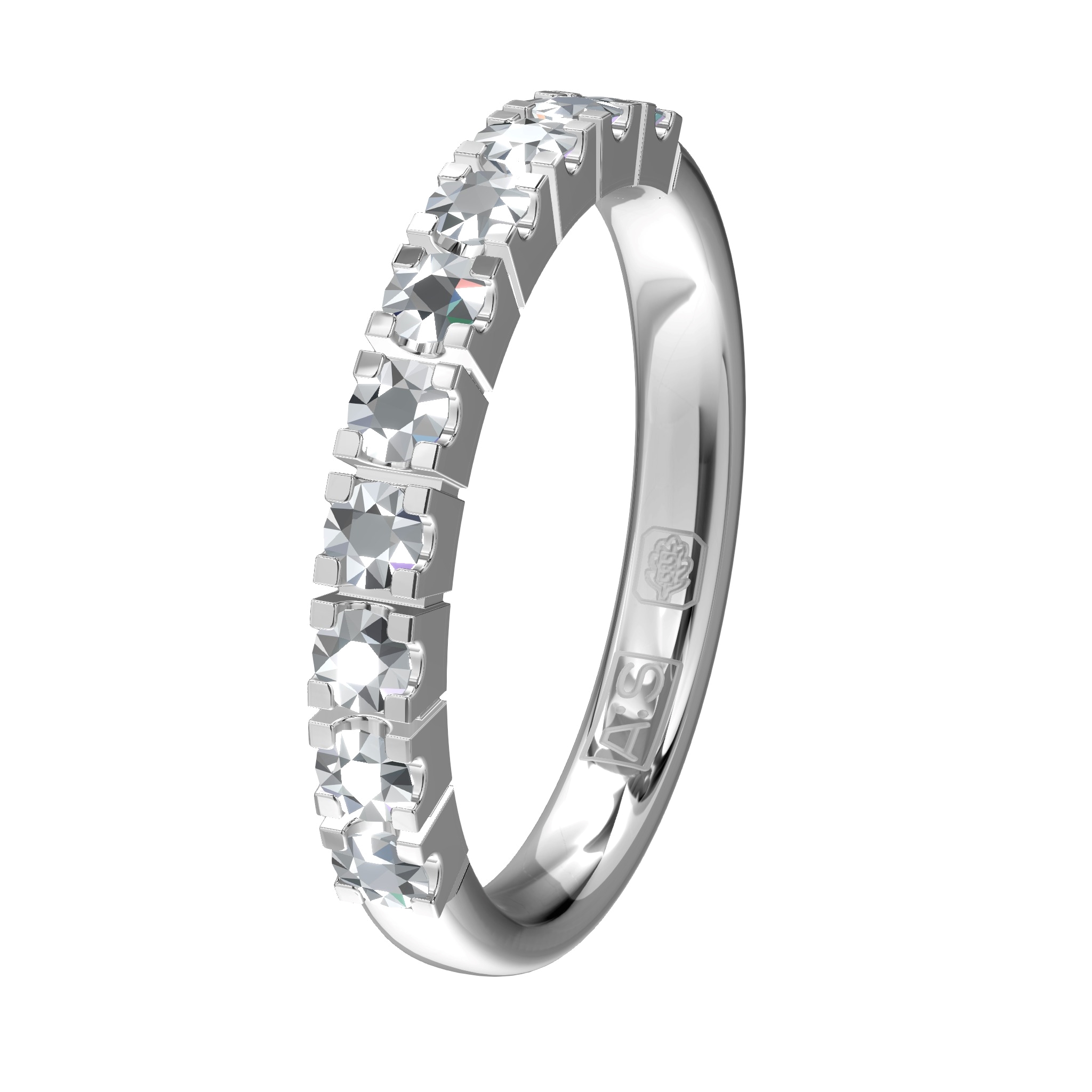 Glinsterende geheel witte Memoirering 11133. Laat jij jouw unieke Memoirering meegroeien met al die mooie momenten in je leven?