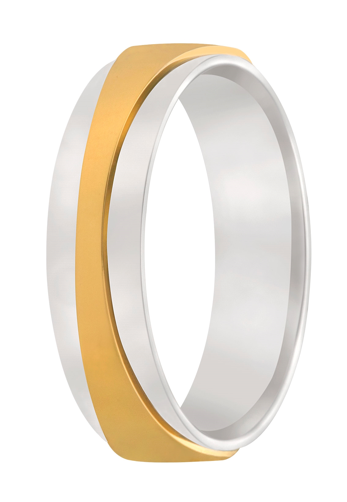 Een unieke ring waarbij een prachtige geelgouden buitenring op een witgouden binnenring zorgt voor een fantastische uitstraling!