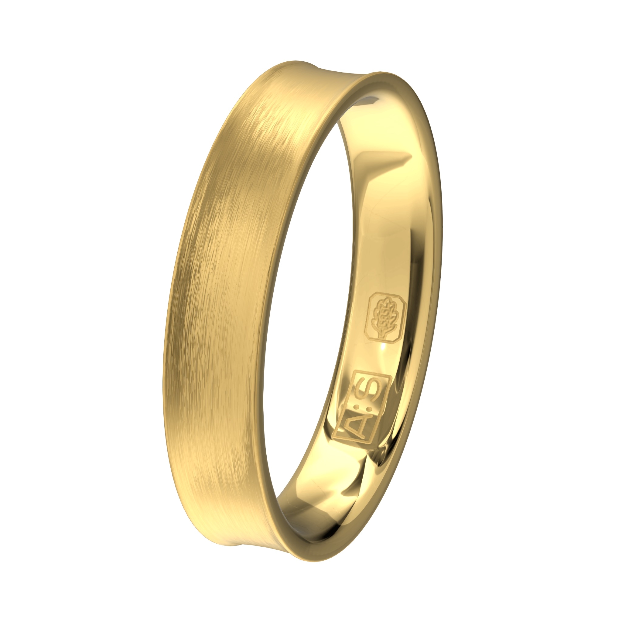 Deze unieke geelgouden ring is hol aan de buitenkant, dit zorgt voor een prachtige uitstraling!