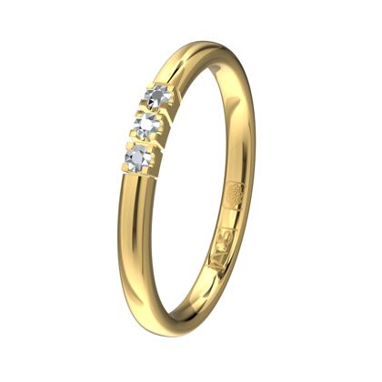 Glinsterende geelgouden Memoirering 11133. Laat jij jouw unieke Memoirering meegroeien met al die mooie momenten in je leven?