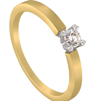 Als je heel goed kijkt zie je dat onze goudsmeden de vier pootjes rond de diamant in de vorm van een hartje hebben gemaakt! Deze uitvoering is door onze diamantzetters voorzien van een briljant van 0,07 ct.