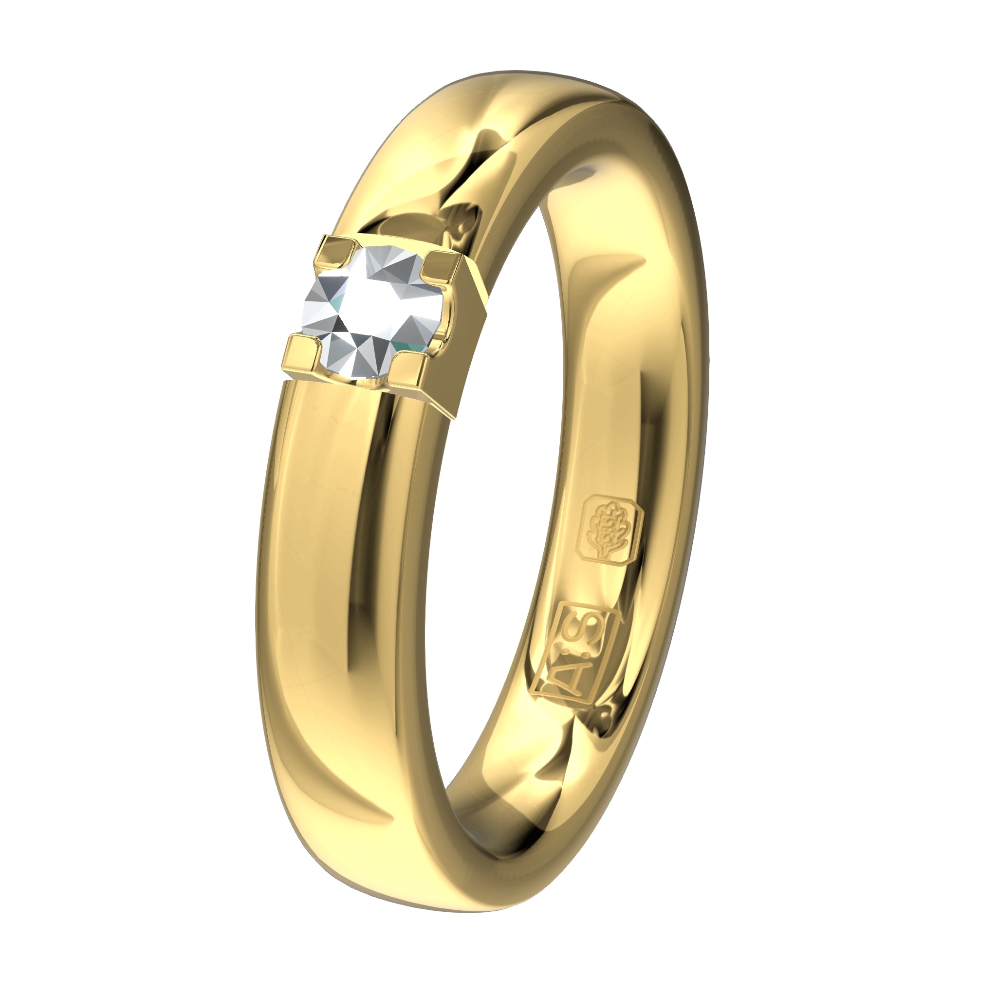 Glinsterende geelgouden Memoirering 11155. Laat jij jouw unieke Memoirering meegroeien met al die mooie momenten in je leven?