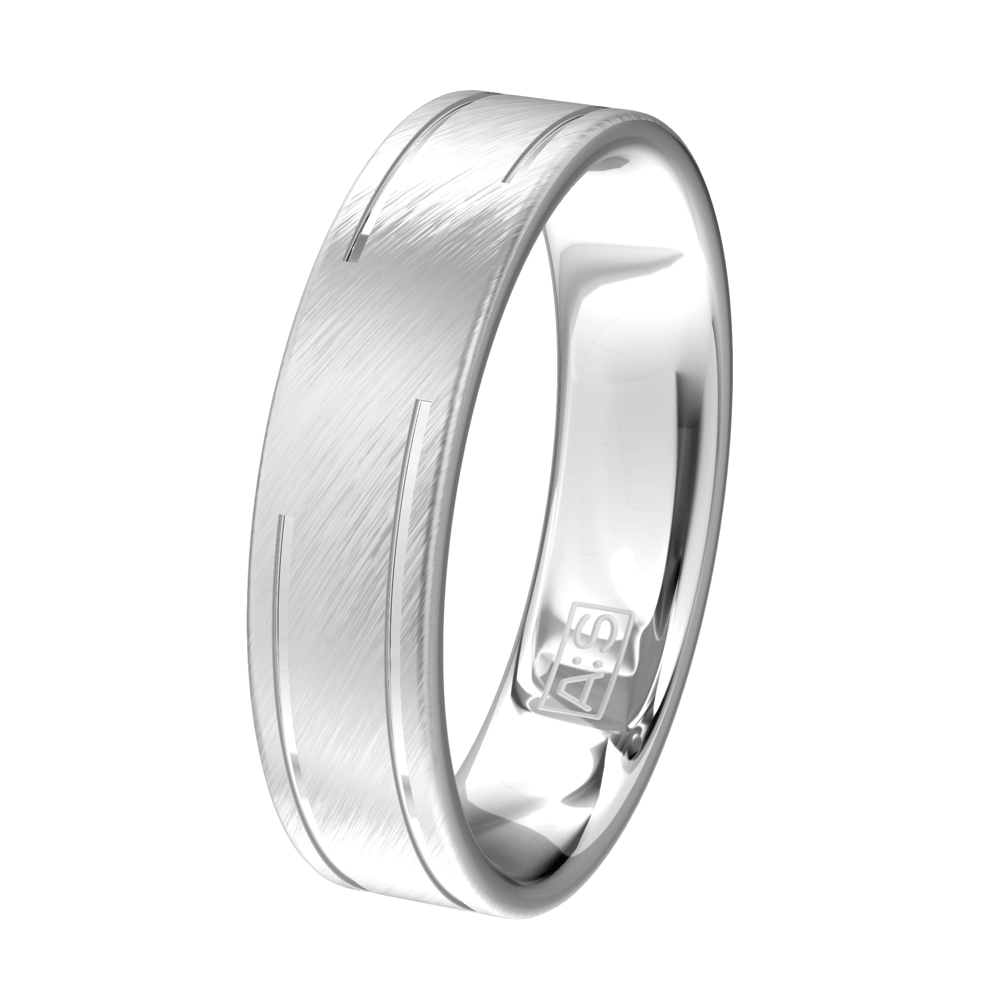 Een echte eyecatcher, dat is deze prachtige zilveren ring. De opvallende bewerkingslijnen in combinatie met de mattering geven de ring deze mooie uitstraling