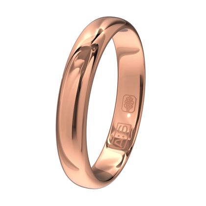 Een elegante ring met een bolle buitenkant, ronde zijkanten en een licht bolle binnenkant. Een klassieke ring van zeer hoge kwaliteit en duurzaamheid!